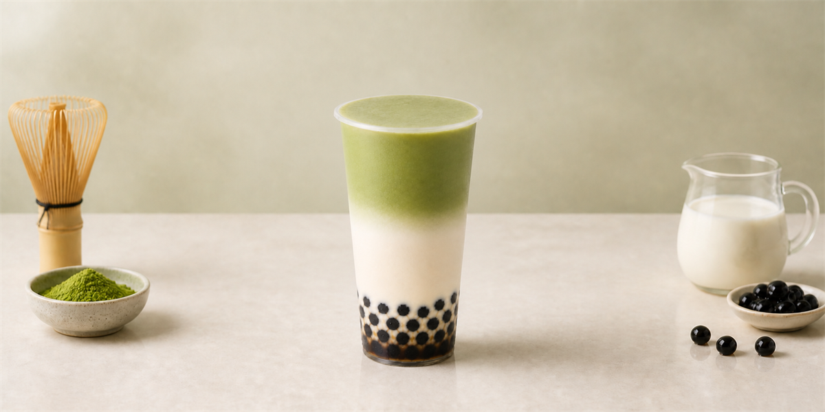 BUBBLE TEA BROWN SUGAR MATCHA LATTE